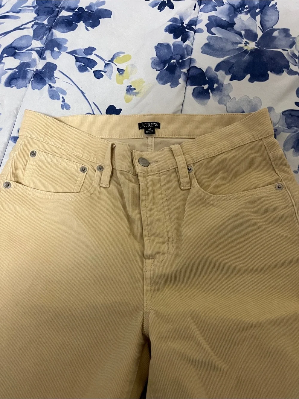 J. Crew Women's Cream Bootcut Corduroy Pants